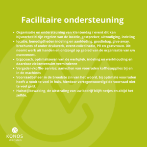 facilitaire ondersteuning